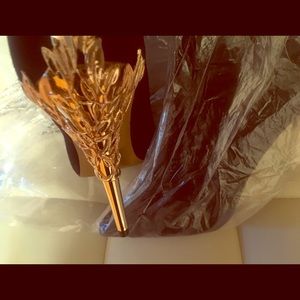 Black Brushed Gold Detail SIK Stiletto Booties